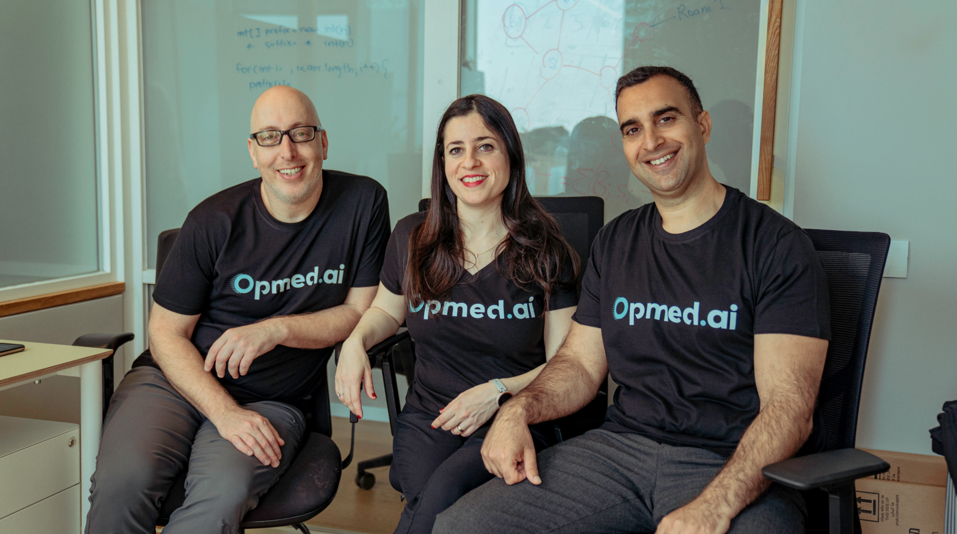 מייסדי Opmed.ai מימין אבי פז מור ברוקמן מלצר ברוך ברזל